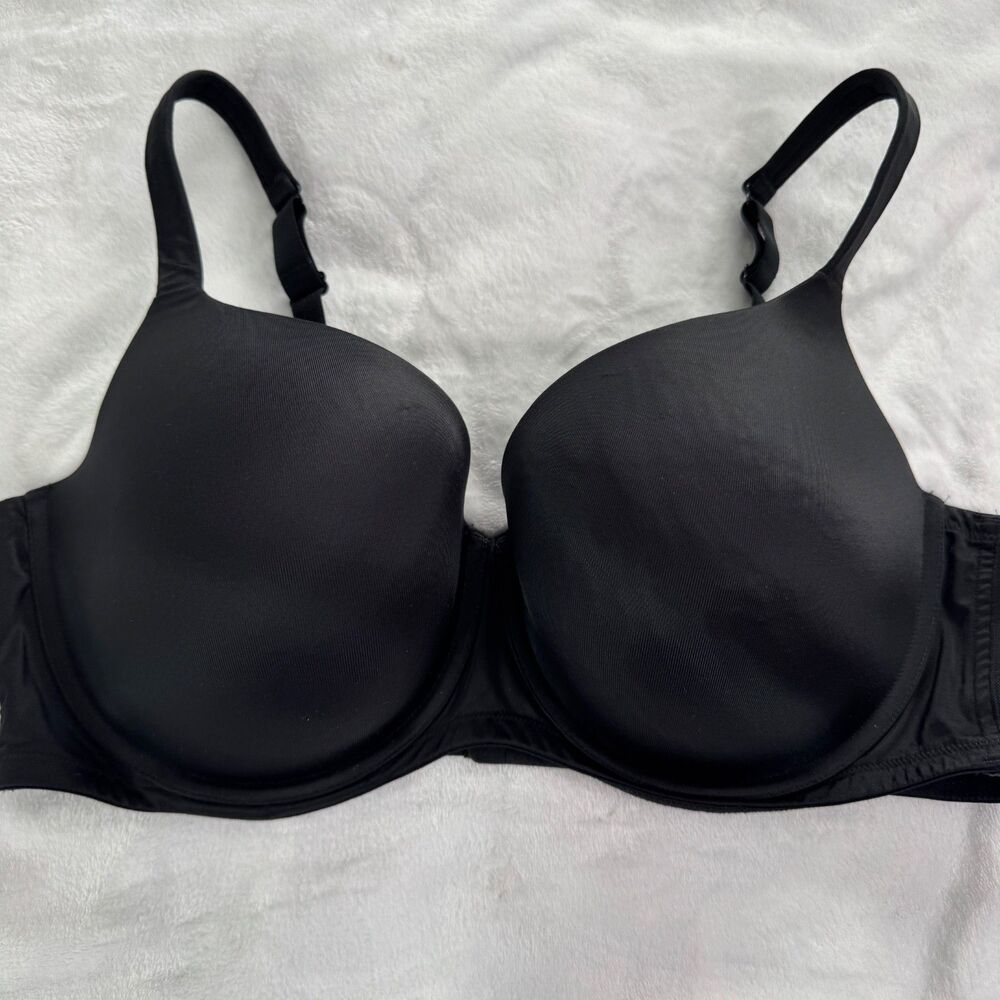 Cacique Bra Boost Balconette Size 44DD Black Full Coverage Lightly Padded